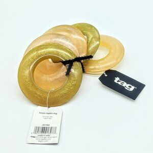 Set of 5 TAG 3" Acrylic Hoops Napkin Rings